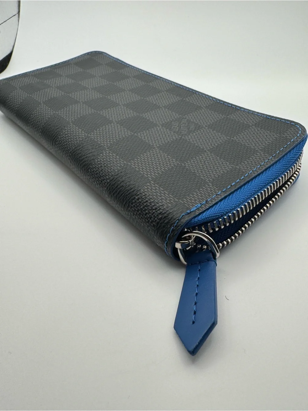 Authentic Louis Vuitton Blue Zip-Around Wallet
